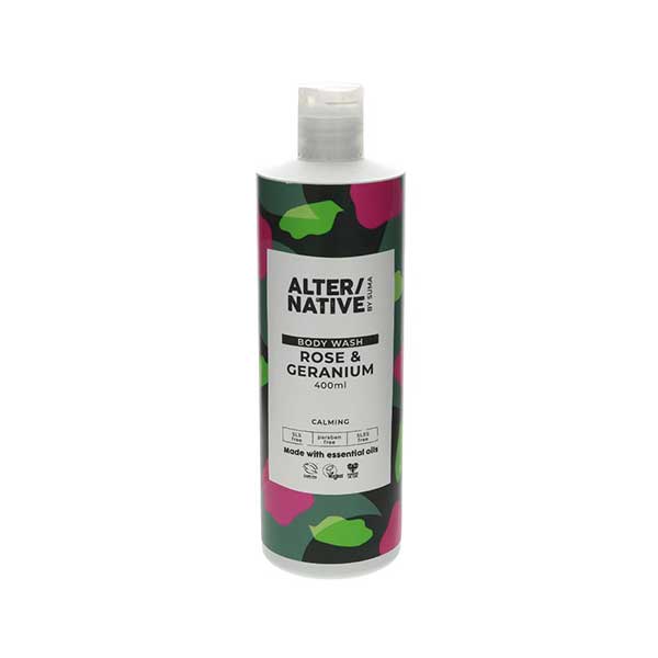 Alter/native By Suma Rose & Geranium Body Wash (400ml)
