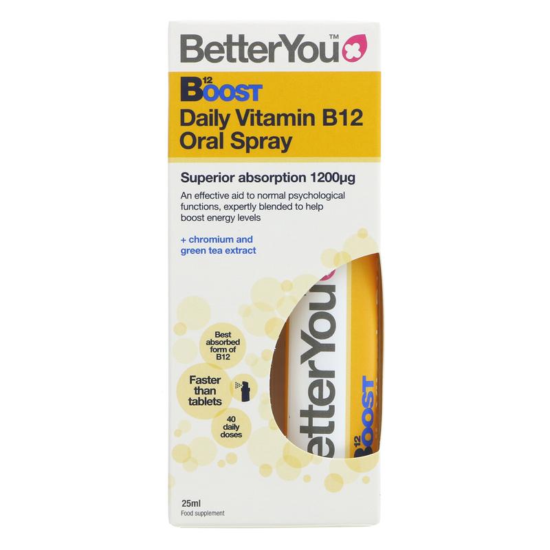 BetterYou Daily Vitamin B12 Oral Spray 1200ug (25ml)