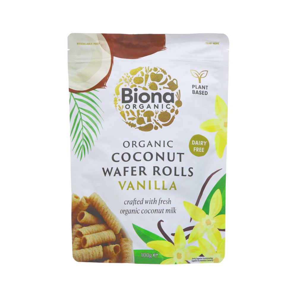 Biona Organic Coconut Rolls Vanilla (100g)