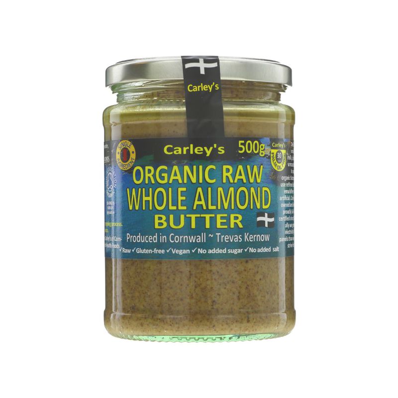 Carley’s Organic Raw Whole Almond Butter (500g)