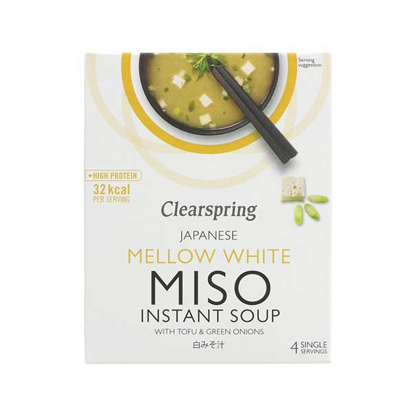 Clearspring Japanese Mellow White Instant Miso Soup (4 x 10g)