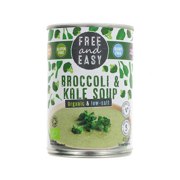 Free And Easy Organic Low-Salt Broccoli & Kale Soup (400g)