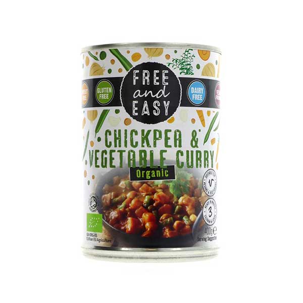 Free And Easy Organic Chickpea & Vegetable Curry (400g)