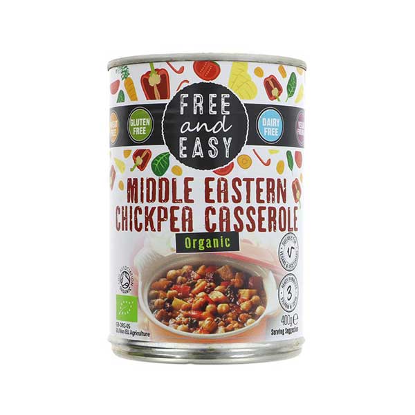 Free And Easy Organic Middle Eastern Chickpea Casserole (400g)