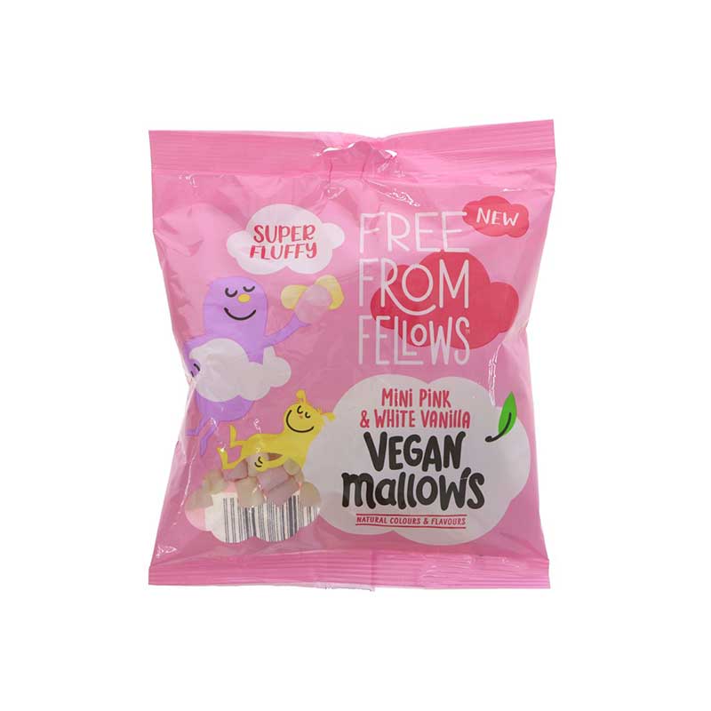 Free From Fellows Mini Pink & White Vegan Mallows (105g)