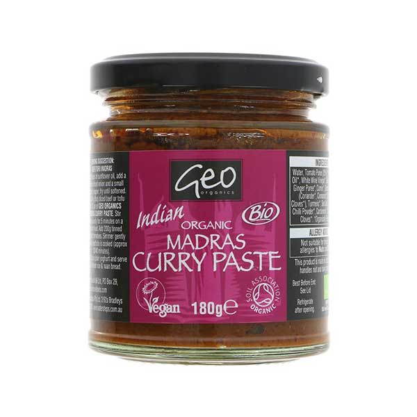 Geo Organic Madras Curry Paste (180g)