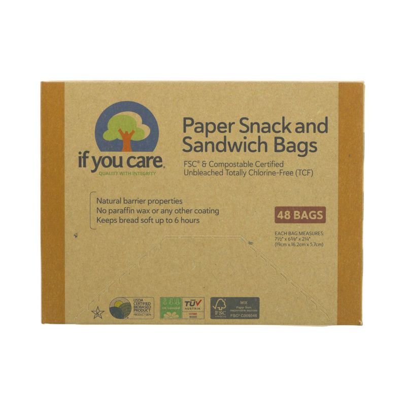 If You Care Paper Snack & Sandwich Bags (48 bags)