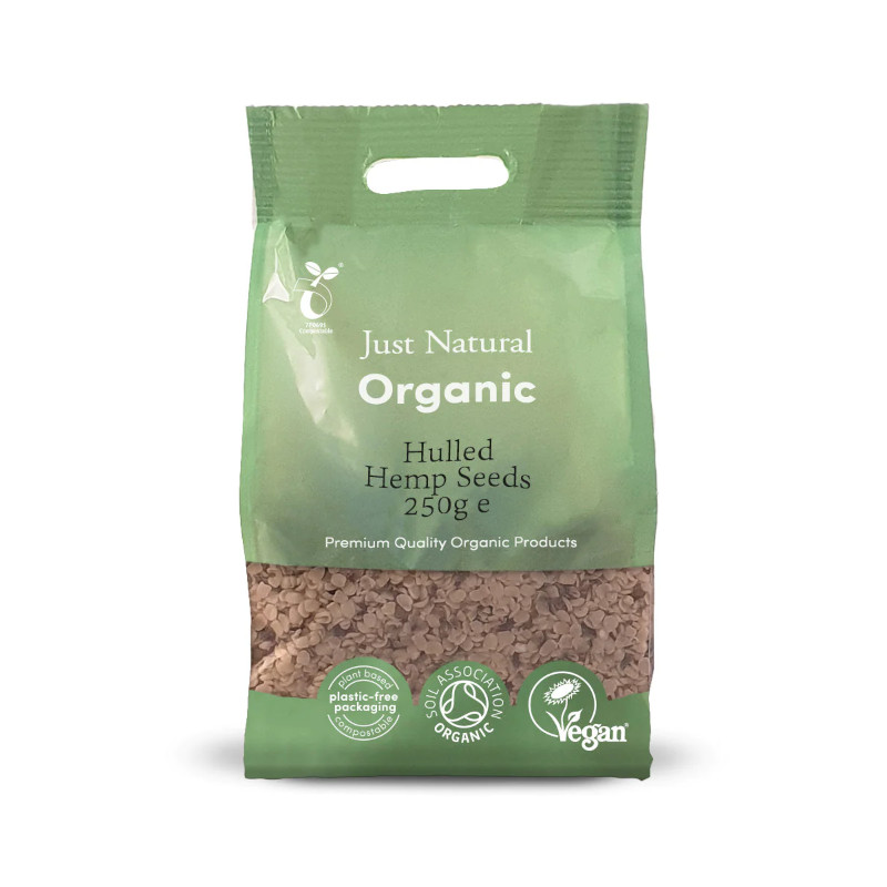 Just Natural Organic Hulled Hemp Seeds (250g)