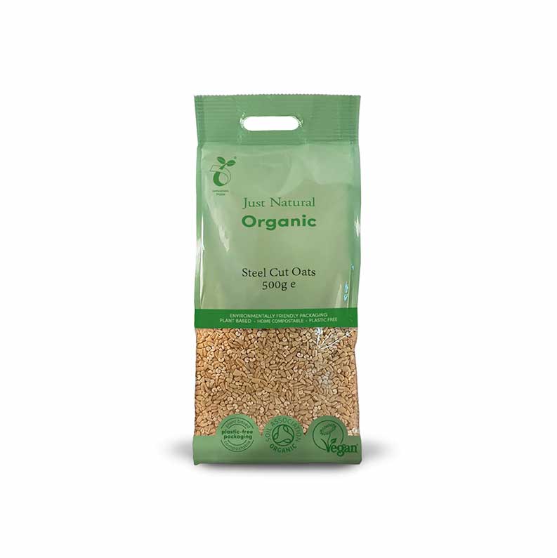 Just Natural Organic Steel Cut Oats (500g)