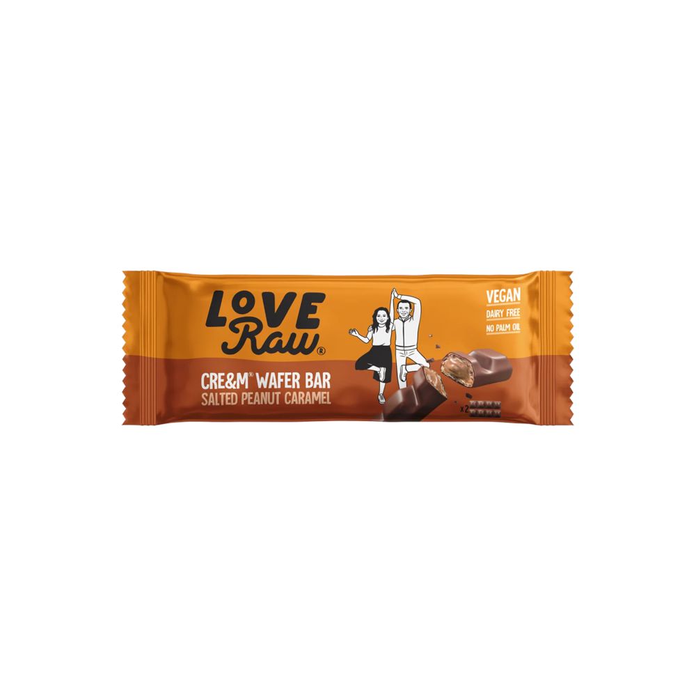 Love Raw Salted Peanut Caramel Cre&m Wafer Bar (43g)