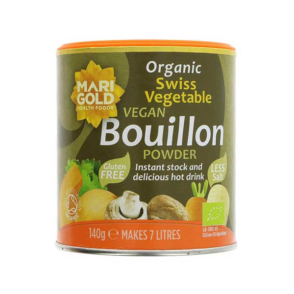 Marigold Health Foods Organic Low Salt Swiss Vegetable Bouillon Powder (140g)