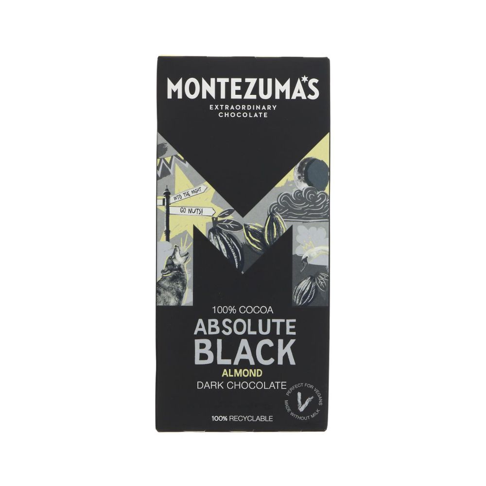 Montezuma’s Absolute Black Almond Bar (90g)