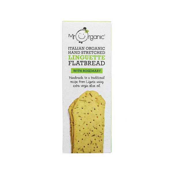 Mr Organic Italian Hand Stretched Linguette Flatbread With Rosemary (150g)