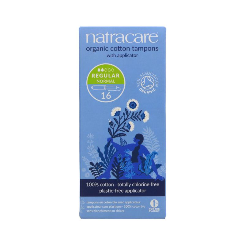 Natracare Organic Cotton Tampons With Applicator Regular (16 tampons)