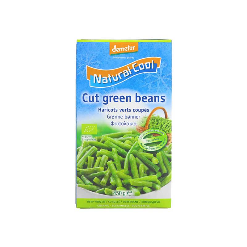 Natural Cool Organic Cut Green Beans (450g)