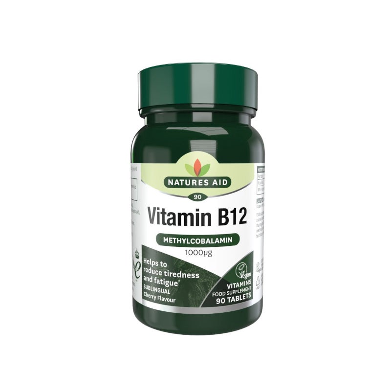 Natures Aid Vitamin B12 Sublingual 1000ug (90 tabs)