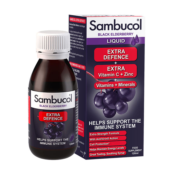 Sambucol Black Elderberry Extra Defence Liquid (120ml)