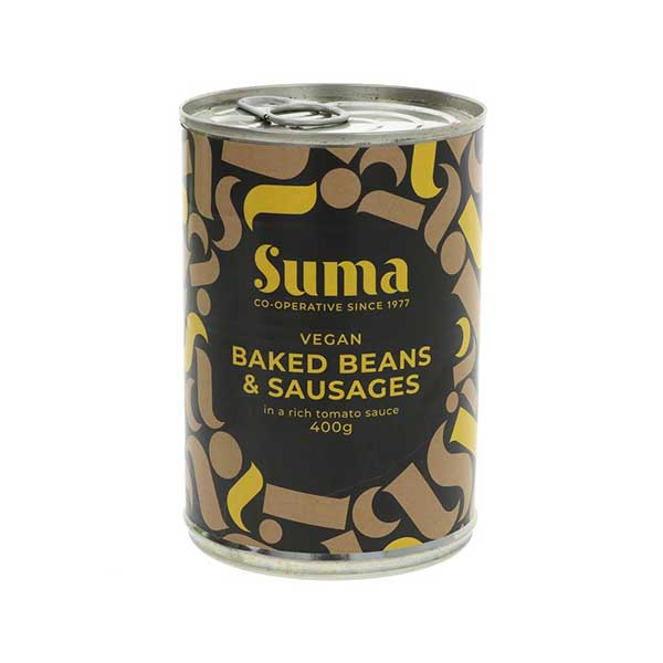 Suma Wholefoods Baked Beans And Sausages In Tomato Sauce (400g)