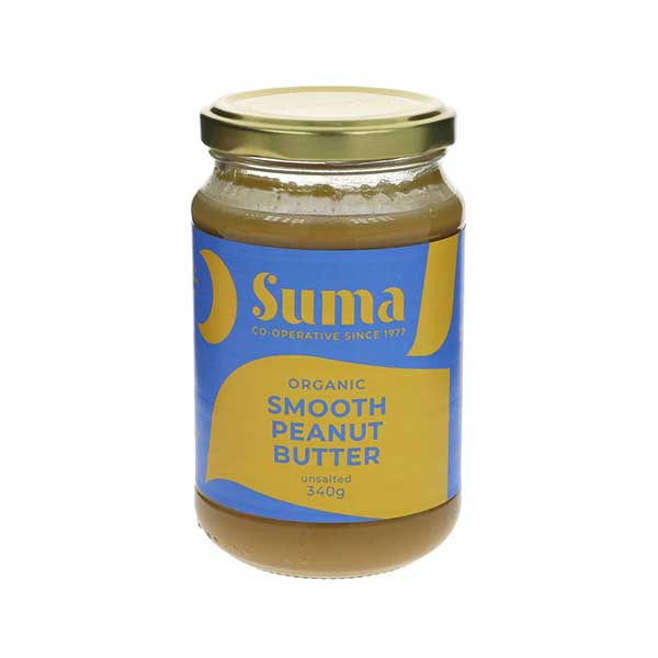 Suma Organic Smooth Peanut Butter Unsalted (340g)