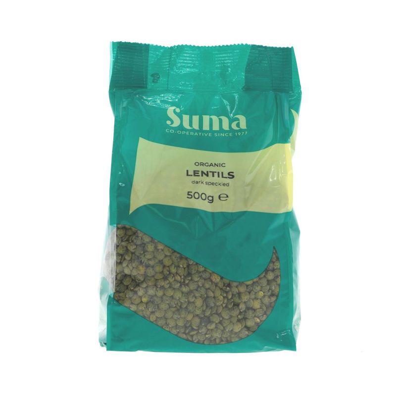 Suma Wholefoods Organic Dark Speckled Lentils (500g)