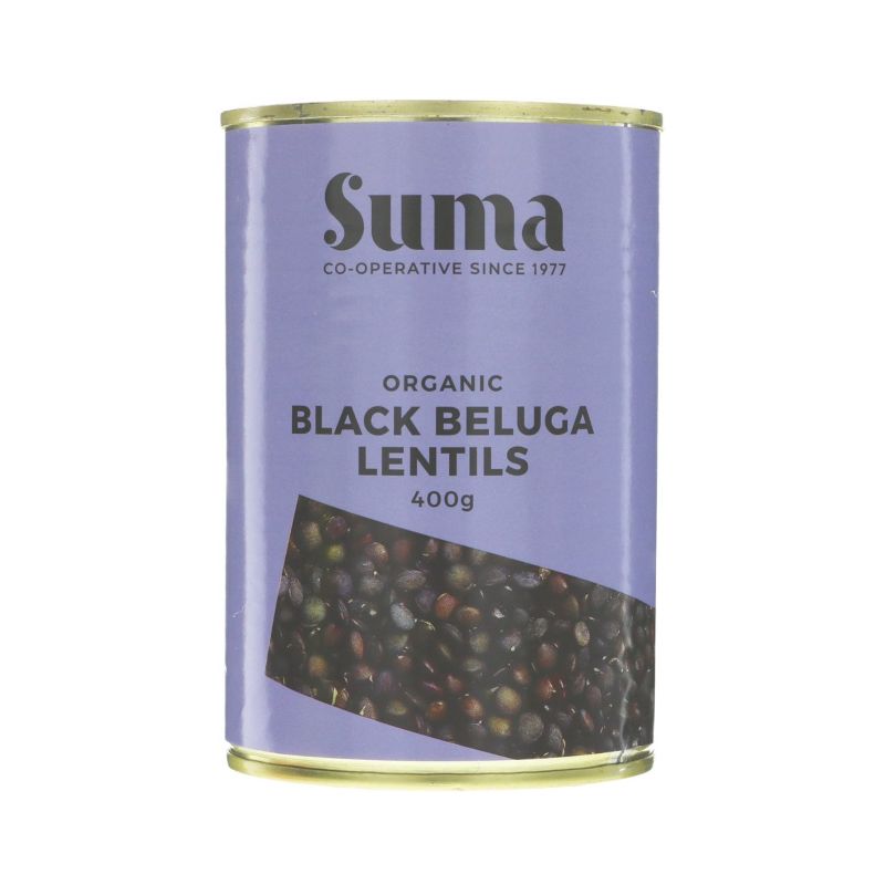 Suma Wholefoods Organic Black Beluga Lentils (400g)