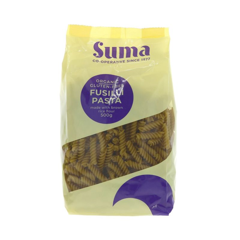 Suma Wholefoods Organic Gluten Free Fusilli Brown Rice Pasta (500g)