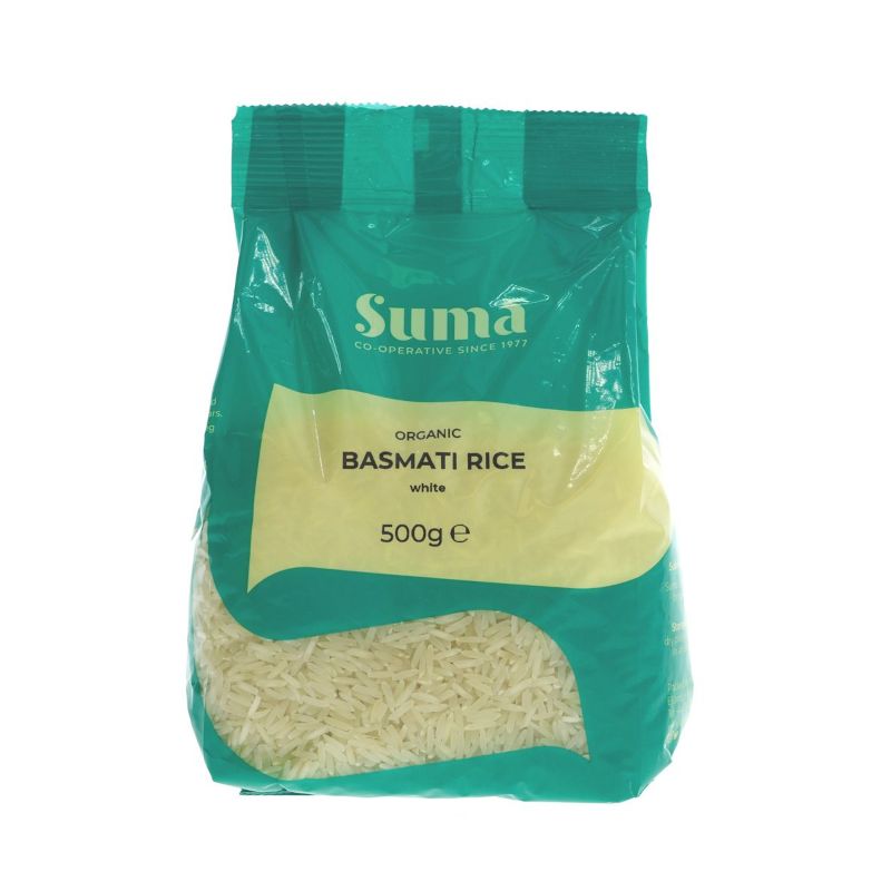 Suma Wholefoods Organic White Basmati Rice (500g)