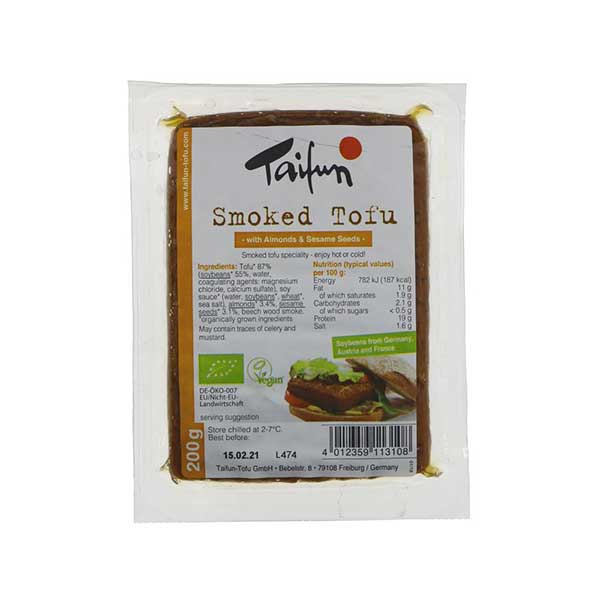 Taifun Smoked Tofu With Almond & Sesame Seeds (200g)