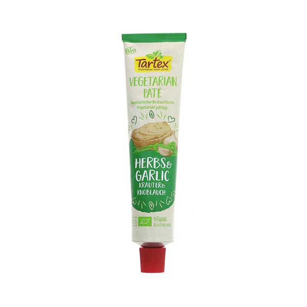Tartex Organic Gluten Free Vegetarian Pate Herbs & Garlic (200g)