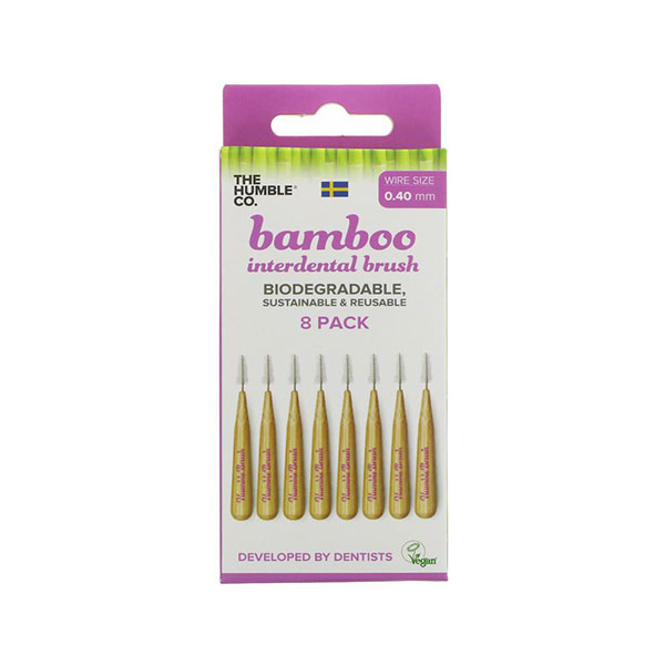 The Humble Co Bamboo Interdental Brush 0.40mm (8 pack)
