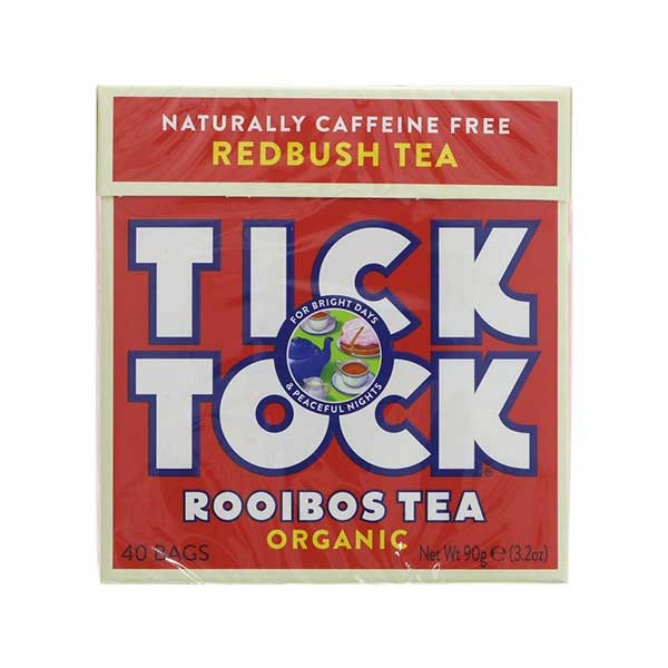 Tick Tock Organic Rooibos Redbush Tea (40 bags)