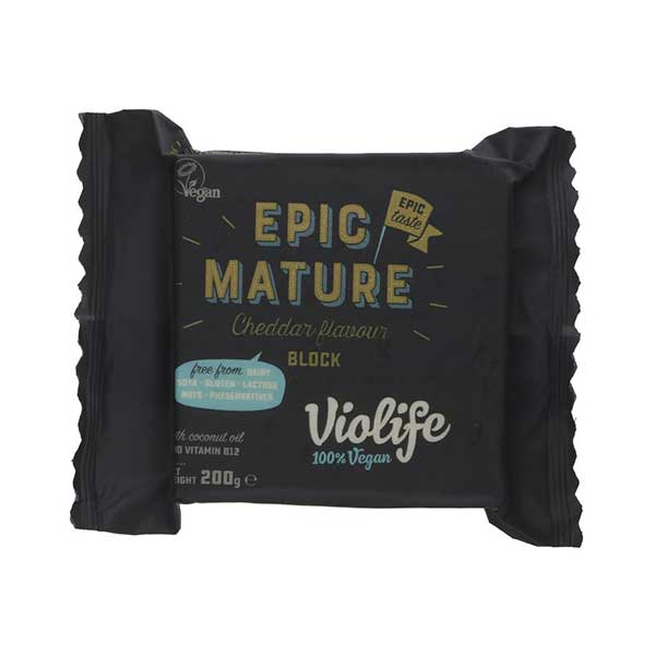 Violife Epic Mature Cheddar Flavour Cheese Style Block (200g)