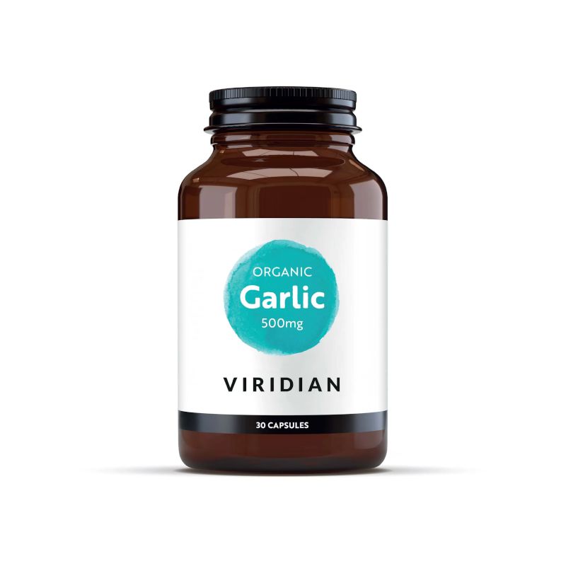 Viridian Organic Garlic 500mg Capsules (30 caps)