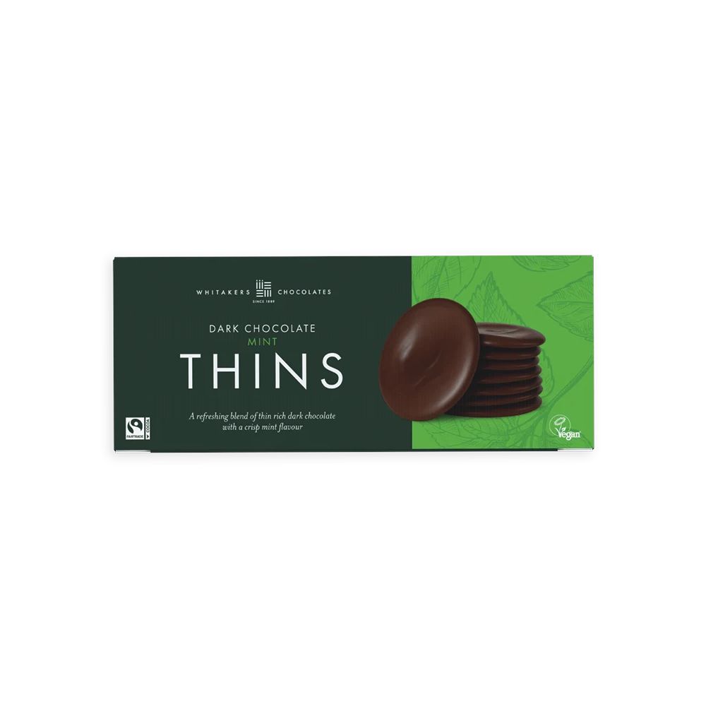 Whitakers Dark Chocolate Mint Thins (150g)